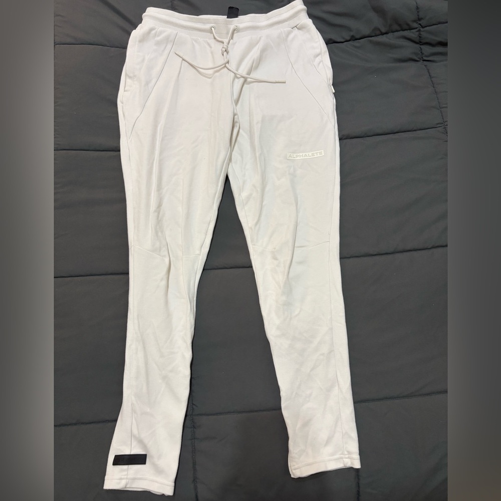 Alphalete Men’s Joggers in White, Size L